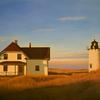 "Summer Sunset over Coast Guard Lighthouse", 9" x 12", oil on panel, Robert K. Roark. SOLD