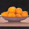 "Lemon Bowl", 5" x 7", oil on panel, work in progress by Robert K. Roark
