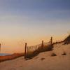 "Autumn Sunset on Cape Cod Bay", 15" x 20", oil on panel, work in progress by Robert K. Roark