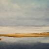 "Silver Skiesl", 8" x 10", oil on panel, work in progress by Robert K. Roark